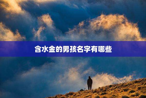 含水金的男孩名字有哪些