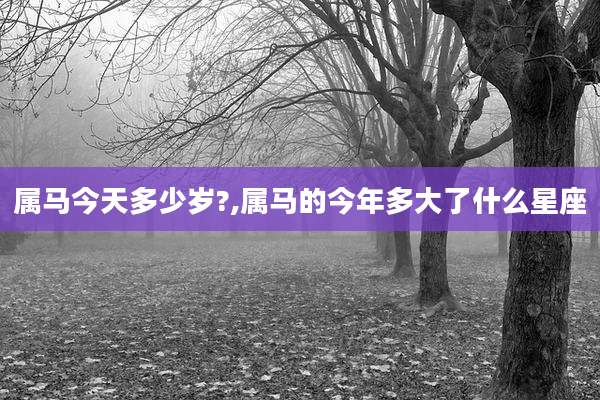 属马今天多少岁?,属马的今年多大了什么星座