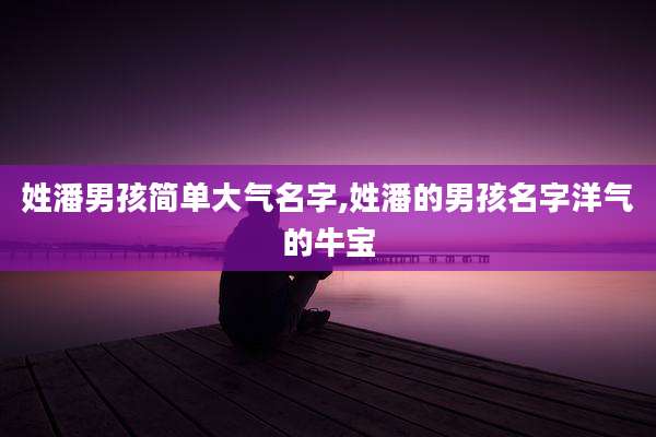姓潘男孩简单大气名字,姓潘的男孩名字洋气的牛宝