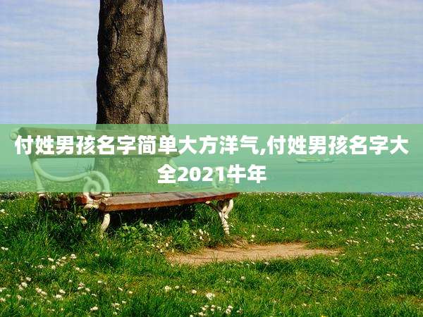 付姓男孩名字简单大方洋气,付姓男孩名字大全2021牛年