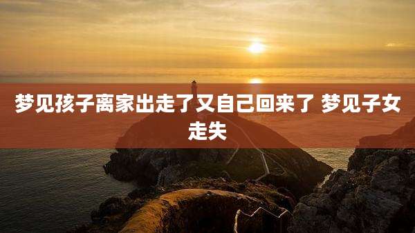 梦见孩子离家出走了又自己回来了 梦见子女走失