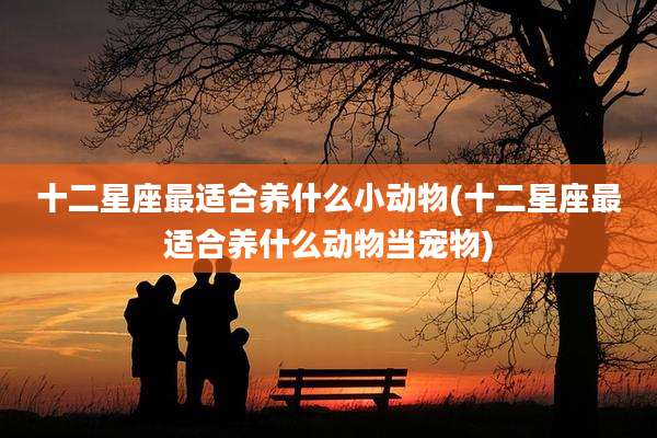 十二星座最适合养什么小动物(十二星座最适合养什么动物当宠物)