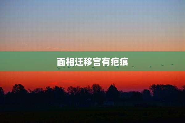 面相迁移宫有疤痕