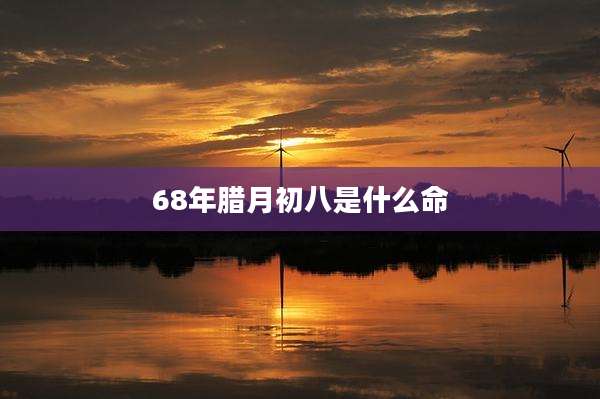 68年腊月初八是什么命