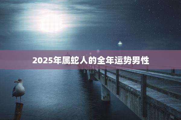 2025年属蛇人的全年运势男性