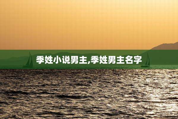 季姓小说男主,季姓男主名字