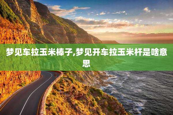 梦见车拉玉米棒子,梦见开车拉玉米杆是啥意思