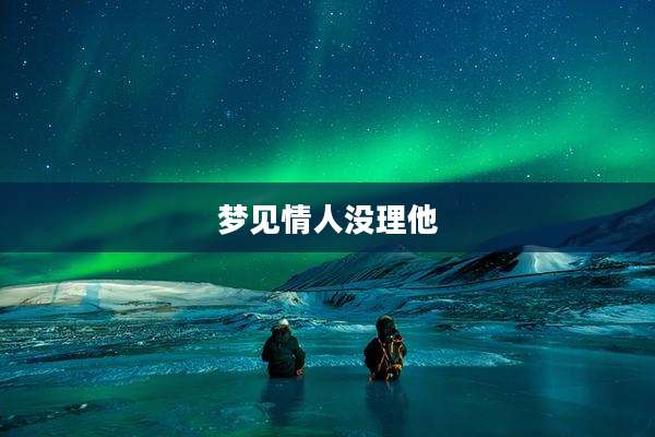 梦见情人没理他