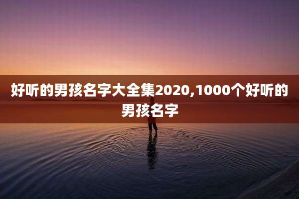 好听的男孩名字大全集2020,1000个好听的男孩名字