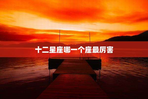 十二星座哪一个座最厉害