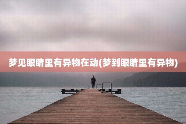 梦见眼睛里有异物在动(梦到眼睛里有异物)