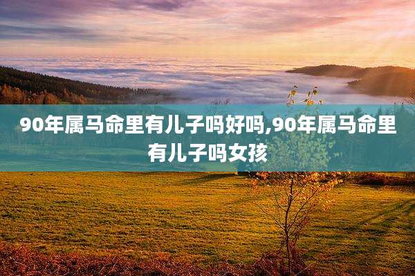 90年属马命里有儿子吗好吗,90年属马命里有儿子吗女孩
