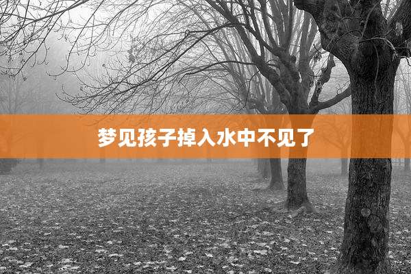 梦见孩子掉入水中不见了