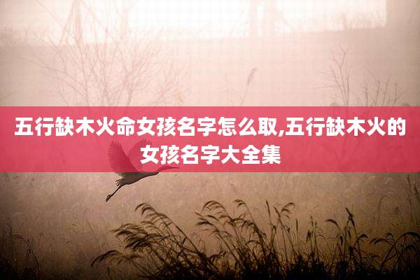 五行缺木火命女孩名字怎么取,五行缺木火的女孩名字大全集