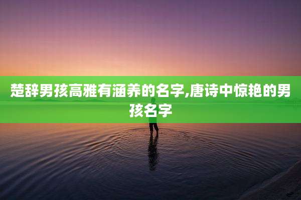 楚辞男孩高雅有涵养的名字,唐诗中惊艳的男孩名字