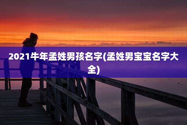 2021牛年孟姓男孩名字(孟姓男宝宝名字大全)