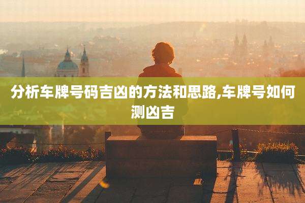 分析车牌号码吉凶的方法和思路,车牌号如何测凶吉