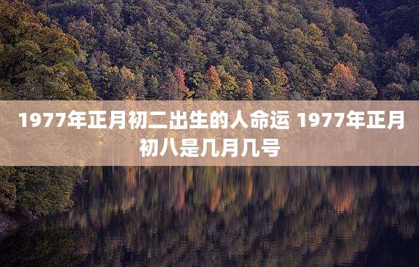 1977年正月初二出生的人命运 1977年正月初八是几月几号