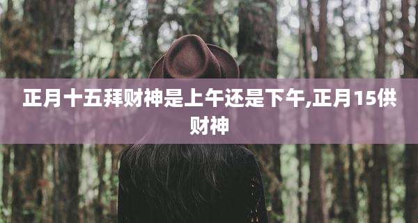 正月十五拜财神是上午还是下午,正月15供财神
