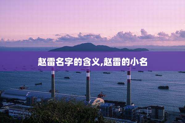 赵雷名字的含义,赵雷的小名