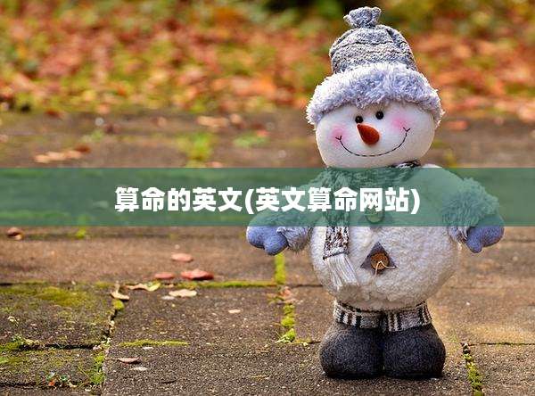算命的英文(英文算命网站)