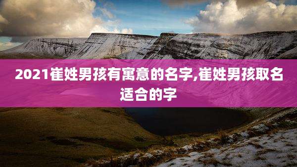 2021崔姓男孩有寓意的名字,崔姓男孩取名适合的字