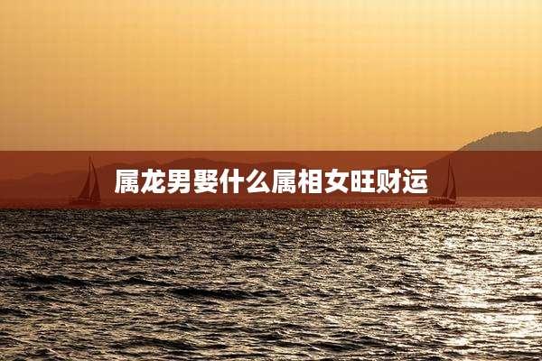 属龙男娶什么属相女旺财运