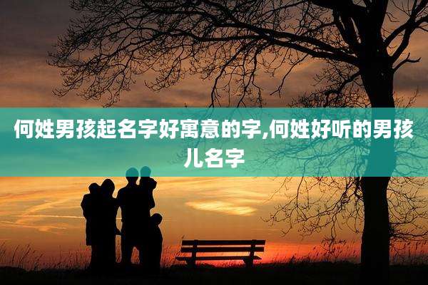 何姓男孩起名字好寓意的字,何姓好听的男孩儿名字
