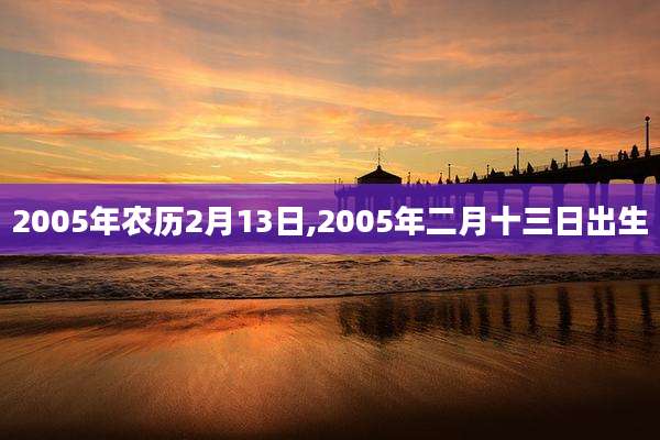 2005年农历2月13日,2005年二月十三日出生