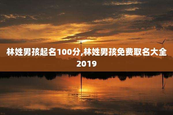 林姓男孩起名100分,林姓男孩免费取名大全2019