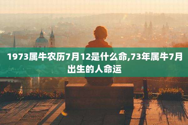1973属牛农历7月12是什么命,73年属牛7月出生的人命运