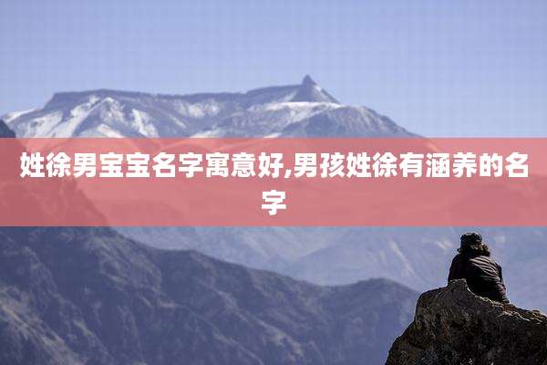 姓徐男宝宝名字寓意好,男孩姓徐有涵养的名字