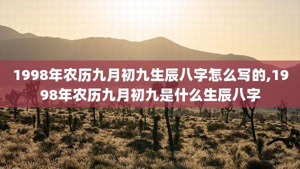1998年农历九月初九生辰八字怎么写的,1998年农历九月初九是什么生辰八字