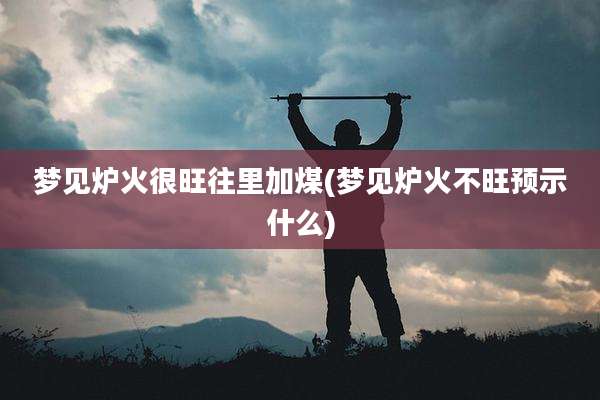 梦见炉火很旺往里加煤(梦见炉火不旺预示什么)