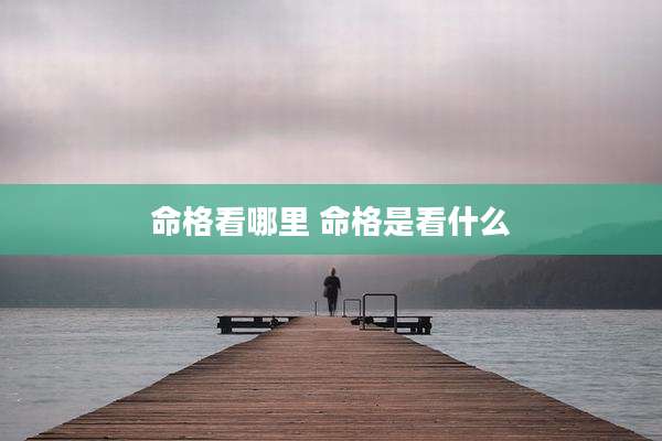 命格看哪里 命格是看什么