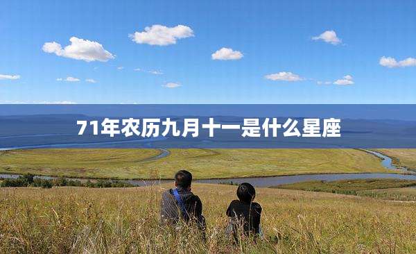 71年农历九月十一是什么星座