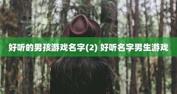 好听的男孩游戏名字(2) 好听名字男生游戏