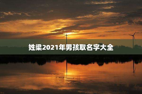 姓梁2021年男孩取名字大全