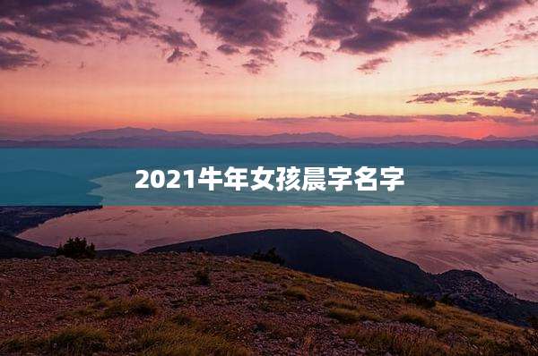 2021牛年女孩晨字名字