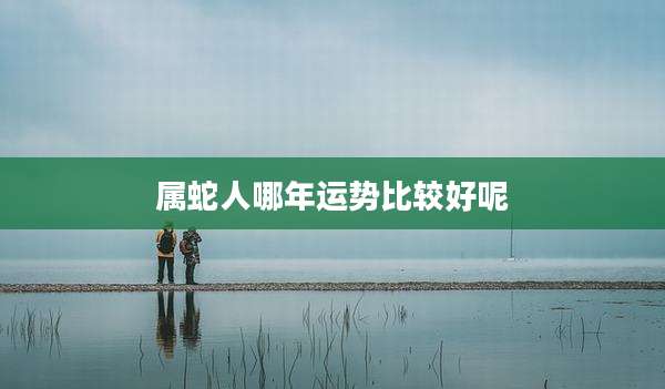 属蛇人哪年运势比较好呢