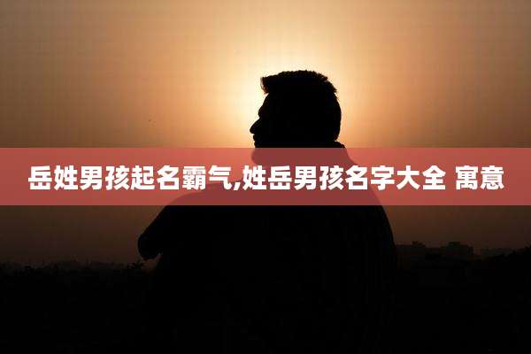岳姓男孩起名霸气,姓岳男孩名字大全 寓意