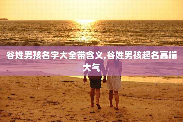 谷姓男孩名字大全带含义,谷姓男孩起名高端大气