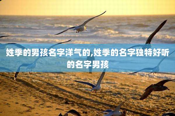 姓季的男孩名字洋气的,姓季的名字独特好听的名字男孩