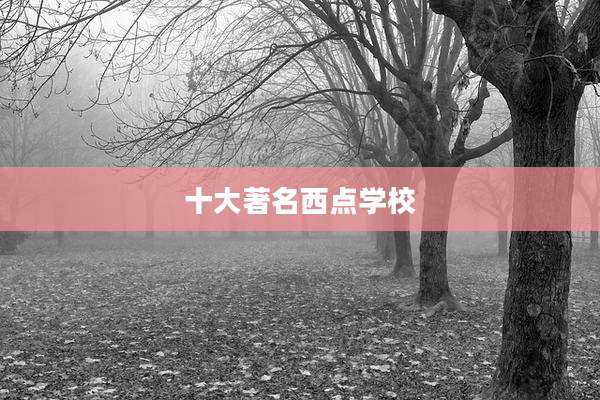 十大著名西点学校