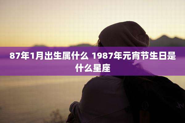 87年1月出生属什么 1987年元宵节生日是什么星座