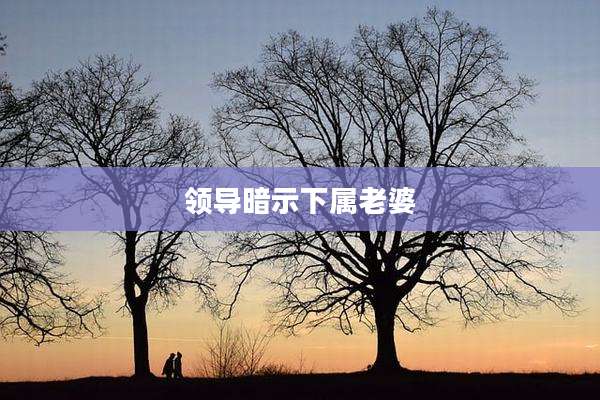 领导暗示下属老婆