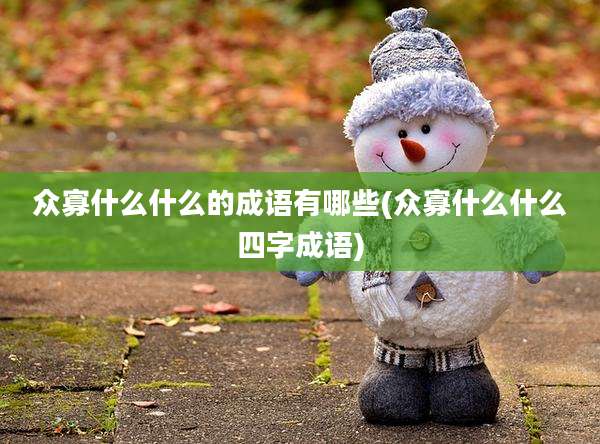 众寡什么什么的成语有哪些(众寡什么什么四字成语)
