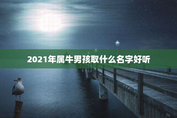 2021年属牛男孩取什么名字好听