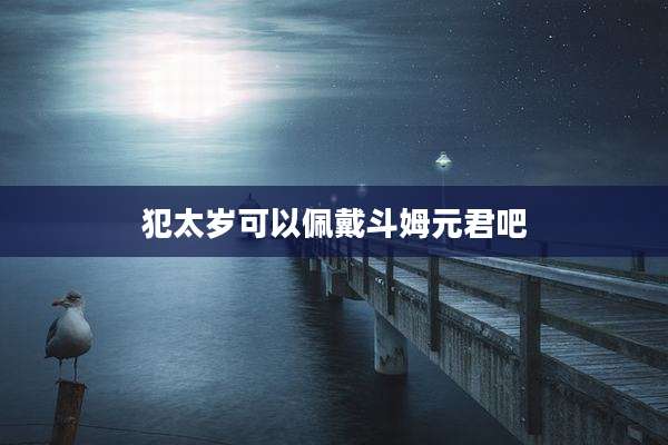 犯太岁可以佩戴斗姆元君吧