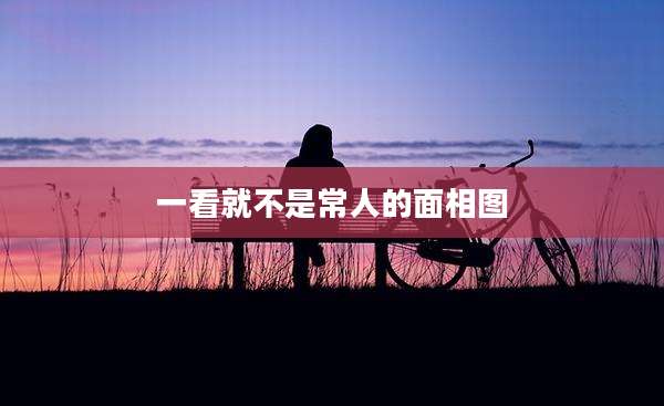 一看就不是常人的面相图